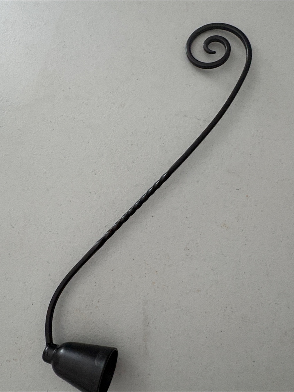 Black Wrought Iron Wall Candle Snuffer by Party Lite
